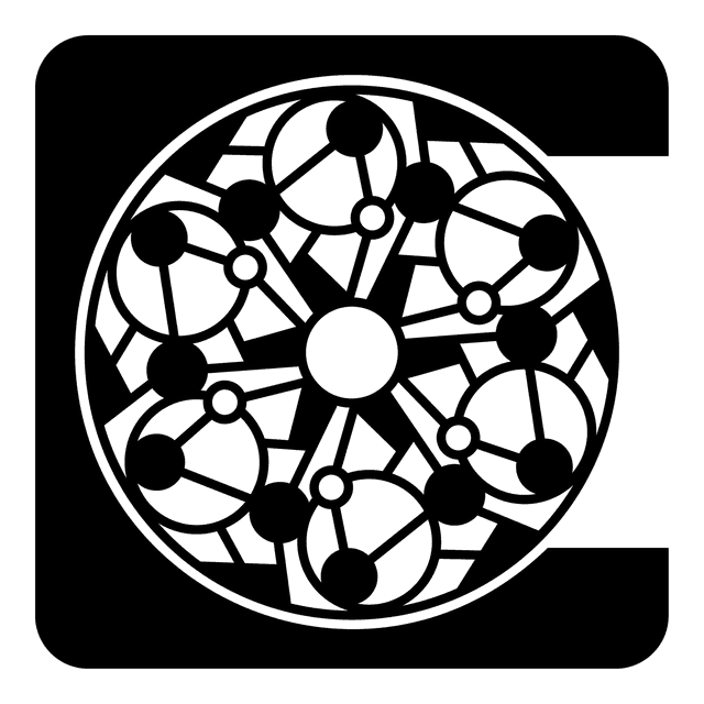 6 onderzetters + houder, zwart OZ2