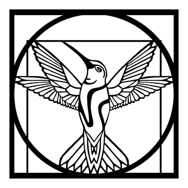 Kolibrie in dubbel Frame