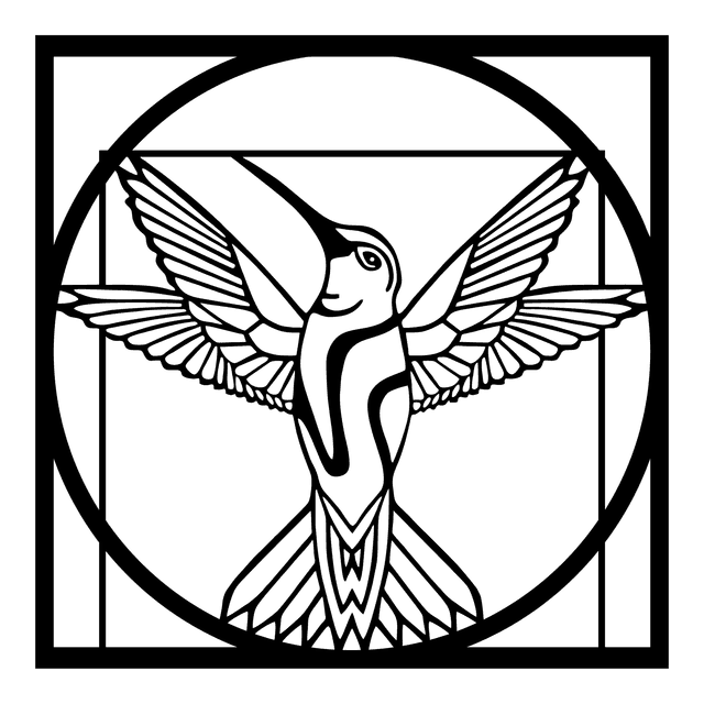 Kolibrie in dubbel Frame