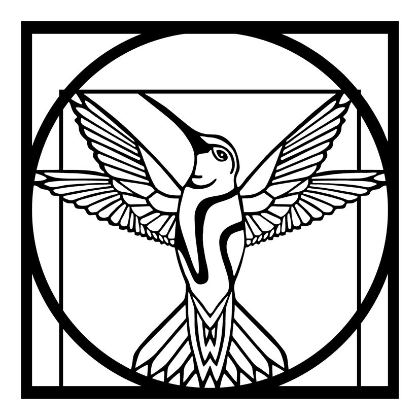 Kolibrie in dubbel Frame