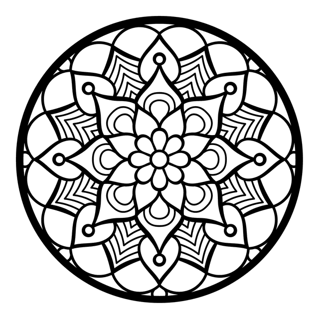 Mandala 60 cm, zwart, M1-60-003