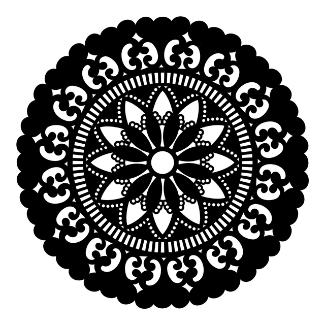 Mandala Bloem Enkel Laags