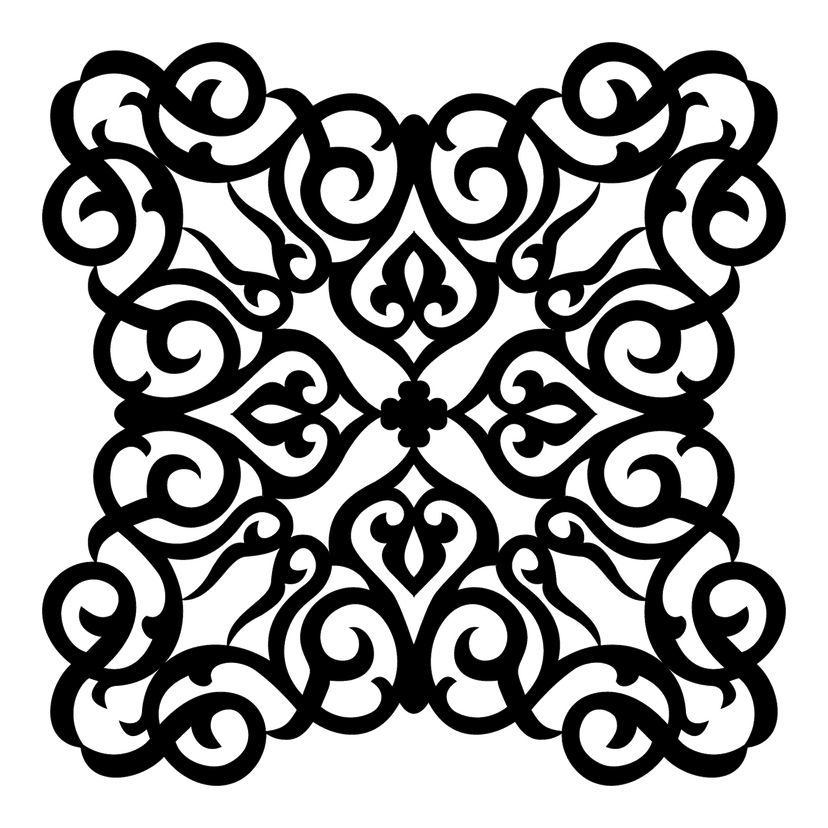 Mandala Enkel Laags Vierkant M1-004